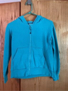 Athleta Kids Teal Zip-Up Hoodie